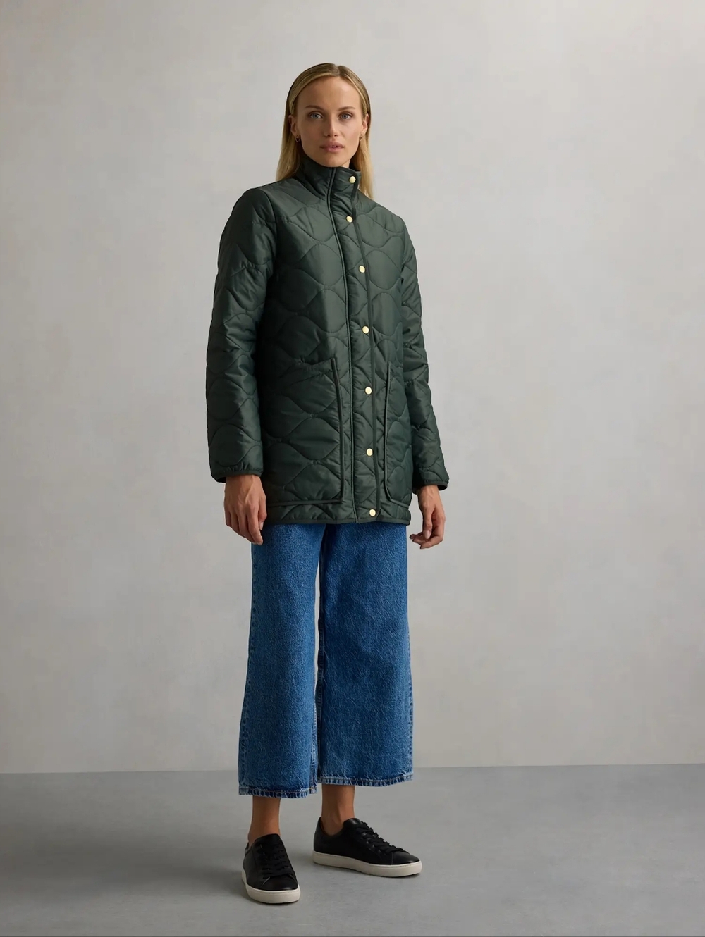Quince Feathetless Quilted Puffer Jacket Verdant Green Size Large NWT - Picture 4 of 6